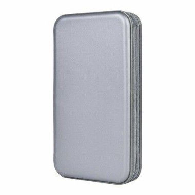 CD Holder 80 Capacity CD/DVD Case Holder Portable Wallet Storage Organizer Hard Plastic Protective Storage Holder For Car Travel (80 Capacity Grey)