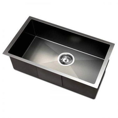 Cefito 30cm X 45cm Stainless Steel Kitchen Sink Under/Top/Flush Mount Black.