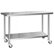 Detailed information about the product Cefito 430 Stainless Steel Kitchen Benches Work Bench Food Prep Table With Wheels 1524MM X 610MM