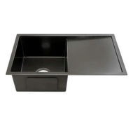 Detailed information about the product Cefito Kitchen Sink 75X45CM Stainless Steel Basin Single Bowl Black