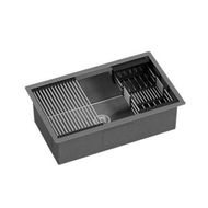 Detailed information about the product Cefito Kitchen Sink Stainless Steel 70X45CM Single Bowel with Drying Rack Black