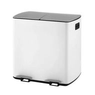 Detailed information about the product Cefito Pedal Bins Rubbish Bin Dual Compartment Waste Recycle Dustbins 40L White