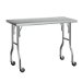 Cefito Stainless Steel Kitchen Benches Work Bench Wheels 122X61CM 430. Available at Crazy Sales for $279.95
