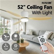 Detailed information about the product Ceiling Fan with Light Overhead Cooling Remote Control Electric Air Ventilation Quiet Modern Indoor LED Lamp 3 ABS Blades 5 Speed Timer 132cm