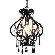 Detailed information about the product Ceiling Lamp with Beads Black Round E14