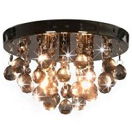 Detailed information about the product Ceiling Lamp with Smoky Beads Black Round G9