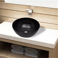 Detailed information about the product Ceramic Bathroom Sink Basin Black Round