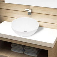 Detailed information about the product Ceramic Bathroom Sink Basin White Round