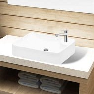 Detailed information about the product Ceramic Bathroom Sink Basin With Faucet Hole White