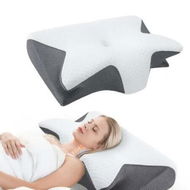 Detailed information about the product Cervical Neck Pillow for Relief, Adjustable Ergonomic Memory Foam Pillow for Side Back and Stomach Sleepers