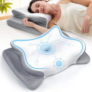 Detailed information about the product Cervical Neck Pillow,Cooling Memory Foam Pillow,Back & Stomach Sleepers,Odorless Bed Pillow,Ergonomic Orthopedic Contour Neck Support