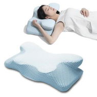 Detailed information about the product Cervical Pillow for Neck Relief,Ergonomic Orthopedic Memory Foam Pillow with Pillowcase,Support Pillow for Sleepers Color Blue
