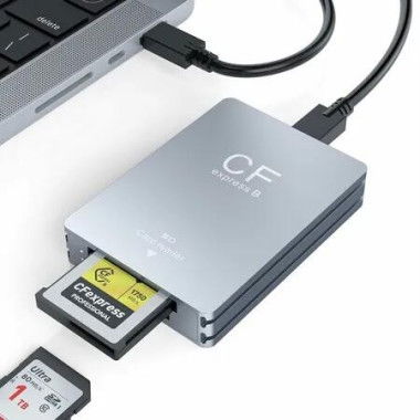 CFexpress Type B Card Reader and SD Card Reader, USB 3.2 Gen 2 10Gbps CFexpress Card Reader, CF Express Card Reader