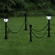 Detailed information about the product Chain Fence With Solar Lights Two LED Lamps Two Poles