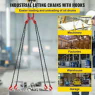 Detailed information about the product Chain Sling 9/32' X 10' Engine Lift Chain G80 Alloy Steel Engine Chain Hoist Lifts 3 Ton with 4 Leg Grab Hooks and Adjuster