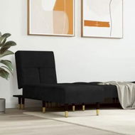 Detailed information about the product Chaise Longue Black Velvet