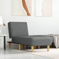 Detailed information about the product Chaise Longue Dark Grey Fabric