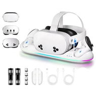 Detailed information about the product Charging Dock for Meta Quest 3S/3/2, 20W Magnetic Charging Station for Oculus Quest 3S/3/2 Accessories, RGB Charging Stand for VR Headset and Controllers