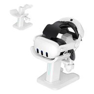 Detailed information about the product Charging Dock with LED Light for Meta Quest 3, Support Elite Strap, Headset Display Stand and Controller Mount for Meta Quest 3 Accessories