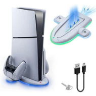 Detailed information about the product Charging Stand with Cooling Fan for PS5 Slim Console