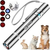 Detailed information about the product Chase the Thrill: Kitten Dog Red Dot Laser Pointer Pen Toy with LED Light,USB Charging,5 Switchable Patterns