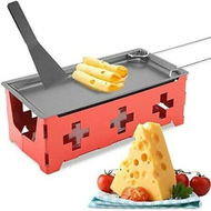 Detailed information about the product Cheese Raclette Stretchable Non Stick Rotaster Baking Tray Iron Metal Grill Plate Cheese Melter Baking Tray Red Hob