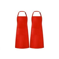 Detailed information about the product Chef Apron Waterproof Apron Adjustable Apron With 2 Pockets For Men Women Apron For Cooking Baking Restaurant Red (2 Pack)