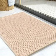 Detailed information about the product Chenille Bath Mat-Rubber Backing Bathroom Rugs Non Slip-Quick Dry Bath Mats for Bathroom Floor- Rugs Fit Under Door(Beige-40*60CM)