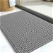 Chenille Bath Mat-Rubber Backing Bathroom Rugs Non Slip-Quick Dry Bath Mats for Bathroom Floor- Rugs Fit Under Door(Grey-40*60CM). Available at Crazy Sales for $19.99