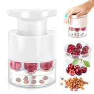 Detailed information about the product Cherry Pitter Multiple, Quick Release Multi Cherries Stoner Pitter 7 in 1, Pit Seed Remover for Making Jam Cherry Dishes, White