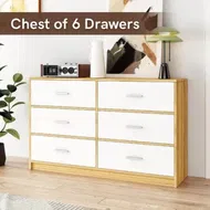 Detailed information about the product Chest of 6 Drawers Tallboy Dresser Bedside Table Storage Cabinet Unit TV Stand Bedroom Hallway Furniture Wood Fabric