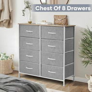 Detailed information about the product Chest of 8 Drawers Cabinet Dresser Tallboy Wardrobe Storage Unit TV Entertainment Stand Table Closet Bedroom Organizer Furniture Organiser Oak