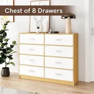 Detailed information about the product Chest of 8 Drawers Dresser Tallboy Bedside Table TV Stand Storage Cabinet Unit Bedroom Hallway Furniture Wood Fabric