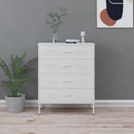 Detailed information about the product Chest of Drawers White 80x35x101.5 cm Steel