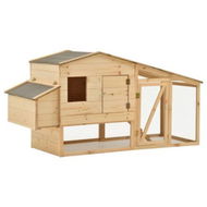 Detailed information about the product Chicken Cage Solid Pine Wood 178x67x92 Cm