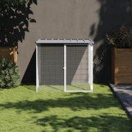 Detailed information about the product Chicken Cage with Roof Light Grey 103x98x90 cm Galvanised Steel