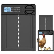 Detailed information about the product Chicken Coop Door Automatic Fence Cage Opener Closer Battery Powered Auto Aluminium Anti Pinch Timer LCD Display