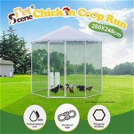 Detailed information about the product Chicken Coop Rabbit Hutch Duck Walk In Cage Hen Puppy Enclosure House Large Pen Shade Cover Backyard 2.8 X 2.48M