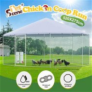 Detailed information about the product Chicken Coop Rabbit Hutch Duck Walk In Cage Hen Puppy Enclosure House Pen Shade Cover Metal Large Backyard 5.2 X 2.75 M
