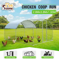 Detailed information about the product Chicken Coop Run Chook Pen Shelter Walk In Rabbit Hutch Dog Cat Enclosure Large Bird Cage 280x380x195cm