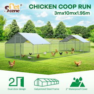 Detailed information about the product Chicken Coop Run Walk In Chook Cage House Pen Shelter Cat Dog Bird Enclosure Rabbit Hutch Extra Large 300x1000x195cm