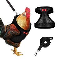 Detailed information about the product Chicken Harness with Leash,Upgraded Double Adjustment Chicken Harness and Leash Set for Hens,Duck,Goose,Small Pet (Black,L)