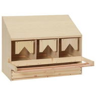 Detailed information about the product Chicken Laying Nest 3 Compartments 72x33x54 cm Solid Pine Wood