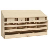 Detailed information about the product Chicken Laying Nest 4 Compartments 106x40x59 cm Solid Pine Wood