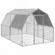 Detailed information about the product Chicken Run with Roof 2.5x4x2.25 m Galvanised Steel