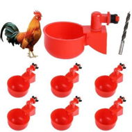 Detailed information about the product Chicken Water Cups 6pcs Automatic Chicken Water Feeder Poultry Waterer Kit Suitable For Chicks Duck Goose Turkey And Bunny