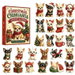 Chihuahua Dog Advent Christmas 24 Day Countdown Calendars 2026, Christmas 2D Acrylic Cute Animal Dog Pendants for Christmas Tree Decorations. Available at Crazy Sales for $14.95