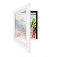 Detailed information about the product Children Art Frames Kids Artwork Storage Rack Magnetic Front Open Changeable For Poster Photo Drawing Paintings Pictures Display Color White