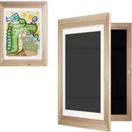 Detailed information about the product Children Art Frames Kids Artwork Storage Rack Magnetic Front Open Changeable For Poster Photo Drawing Paintings Pictures Display Color Wood