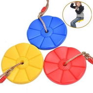 Detailed information about the product Children Outdoor Plastic Swing Disc Toy Swing Indoor Climbing Swing For Kids Garden Camping Playing Toys (Random Color).